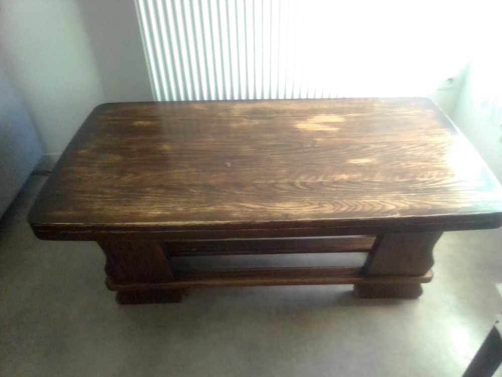 table basse en ch&ecirc;ne brut Meubles