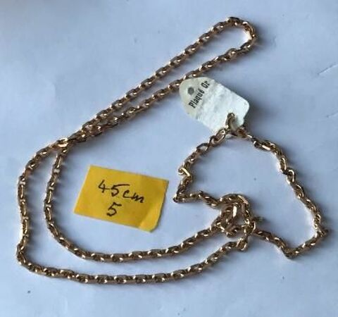 Collier - Chane plaqu OR - poinon - longueur 45cm 30 Dinan (22)
