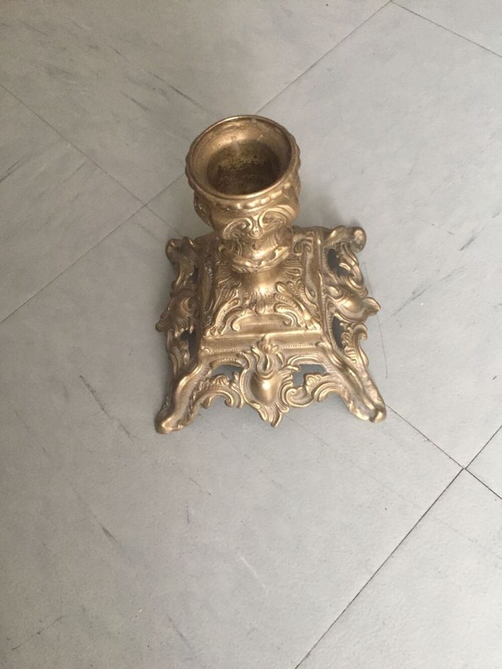 bougeoir ancien bronze Décoration