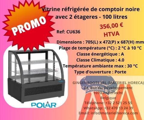 Vitrine rfrigre avec portes incurves srie c 86l  Anderlecht