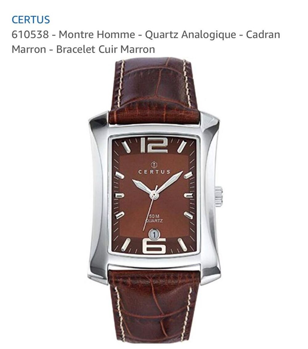 Certus Montre Rectangulaire Automatique Homme Certus Femme Montre