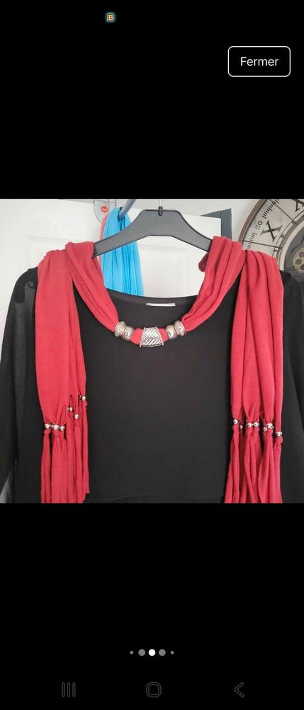 foulards avec perles style collier Vtements