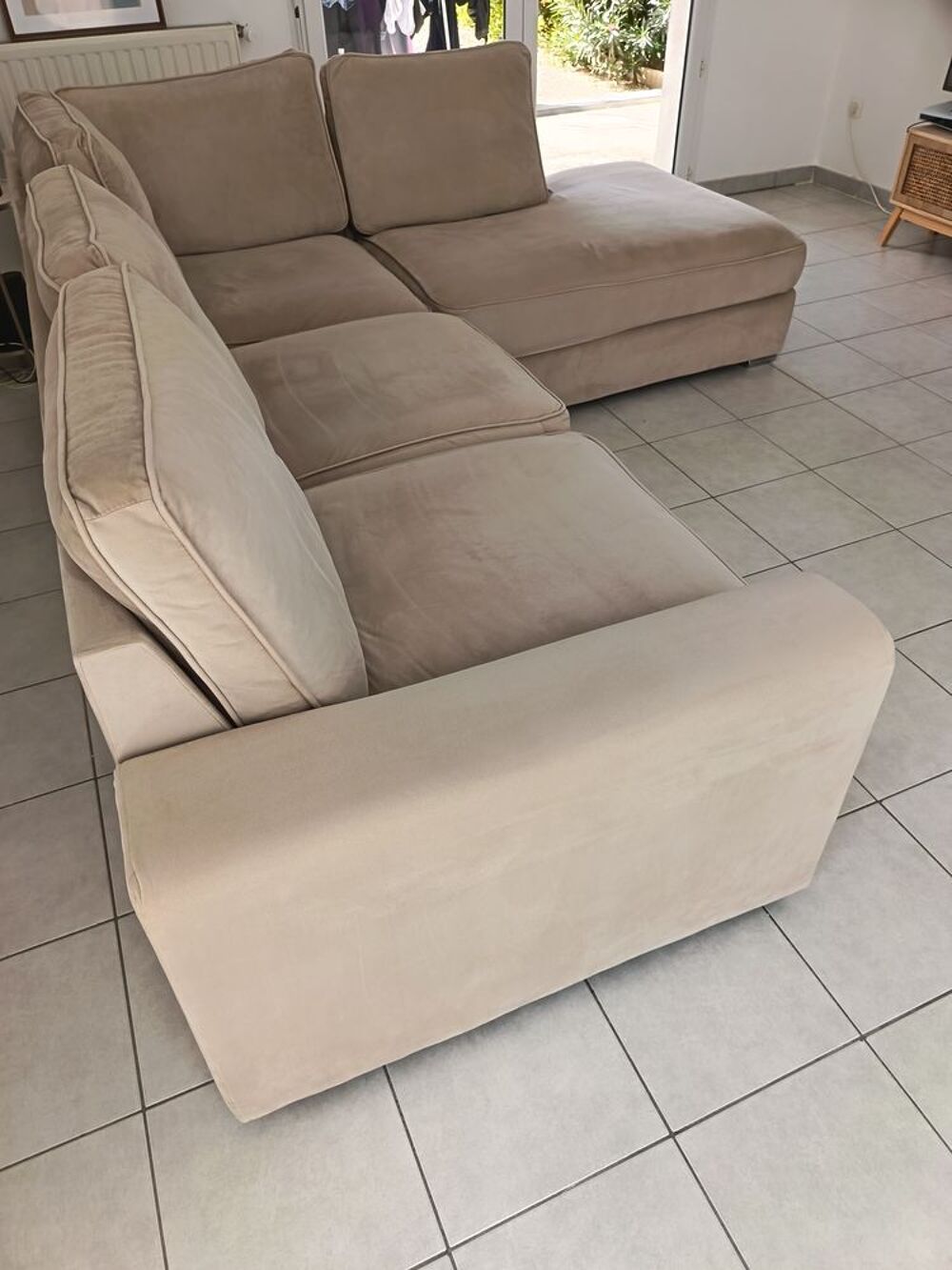 Canap&eacute; d'angle tissu lavable. Meubles