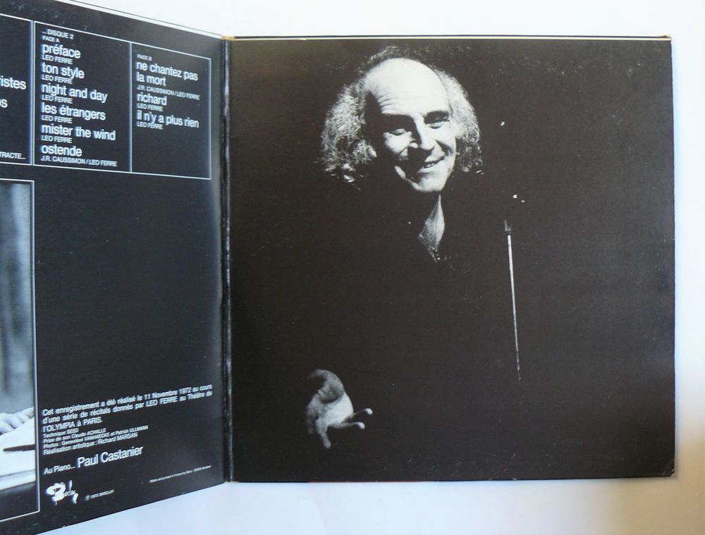Double LP Leo FERR&Eacute; : Seul en sc&egrave;ne - Barclay 920425/26 CD et vinyles