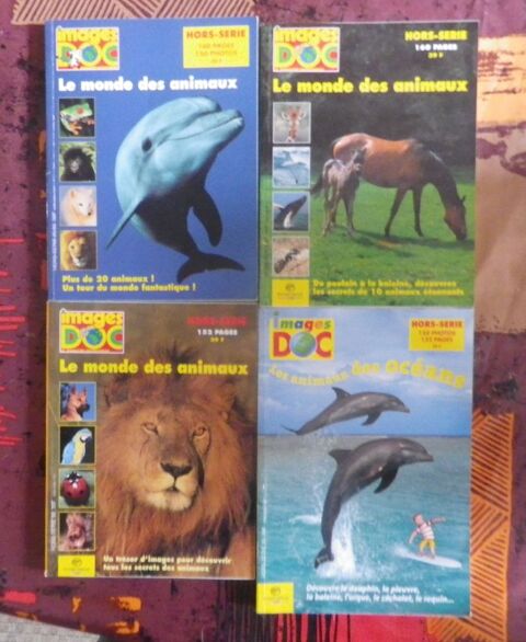 LOT DE 4 IMAGES DOC HORS SERIE ANIMAUX 5 Attainville (95)