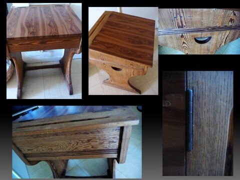 Bureau écolier bois ancien. 
190 Nice (06)