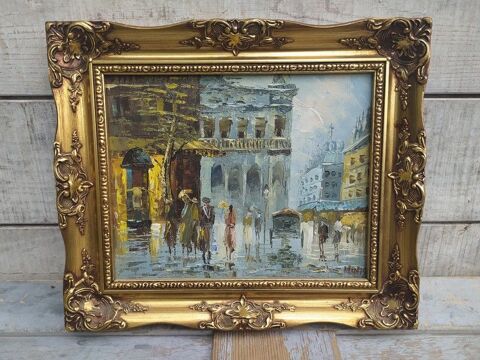 Tableau Vue de Paris Anim�e XX�me Sign�e Cadre Dor�
60 Loches (37)