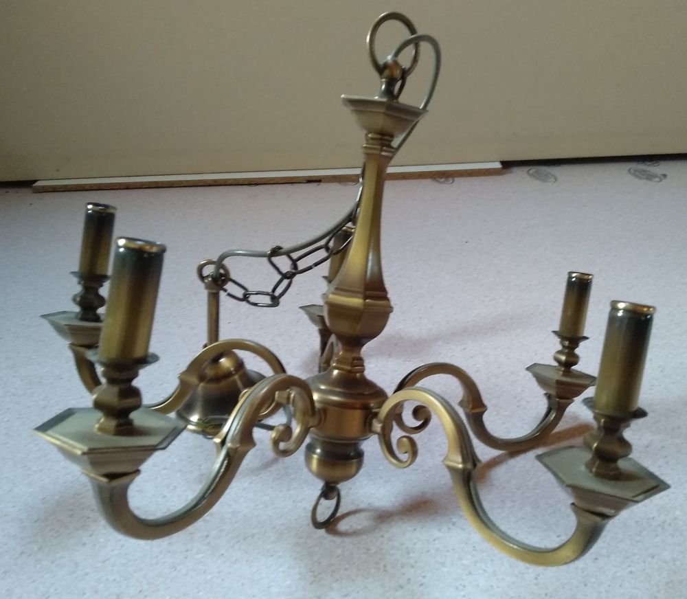 Lampe lustre en bronze Dcoration