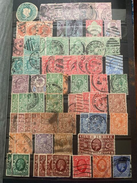 COLLECTION DE + 1930 TIMBRES GRANDE BRETAGNE OBLITERES 50 Andernos-les-Bains (33)