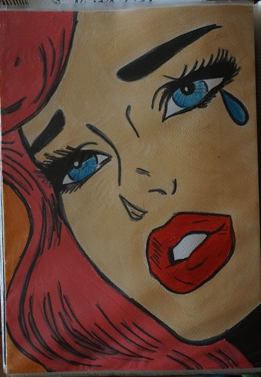 peinture - expression 6 - sur papier aquarelle format A4 - 3 Décoration