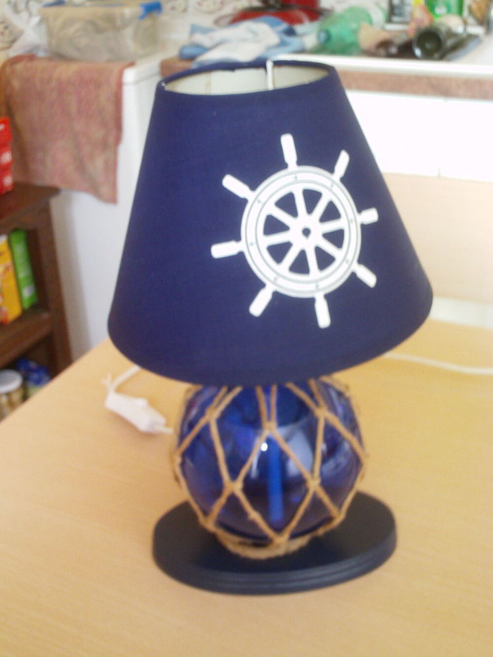 Belle lampe de marin bleu marine boule flotteur220 v N&deg;934 Décoration