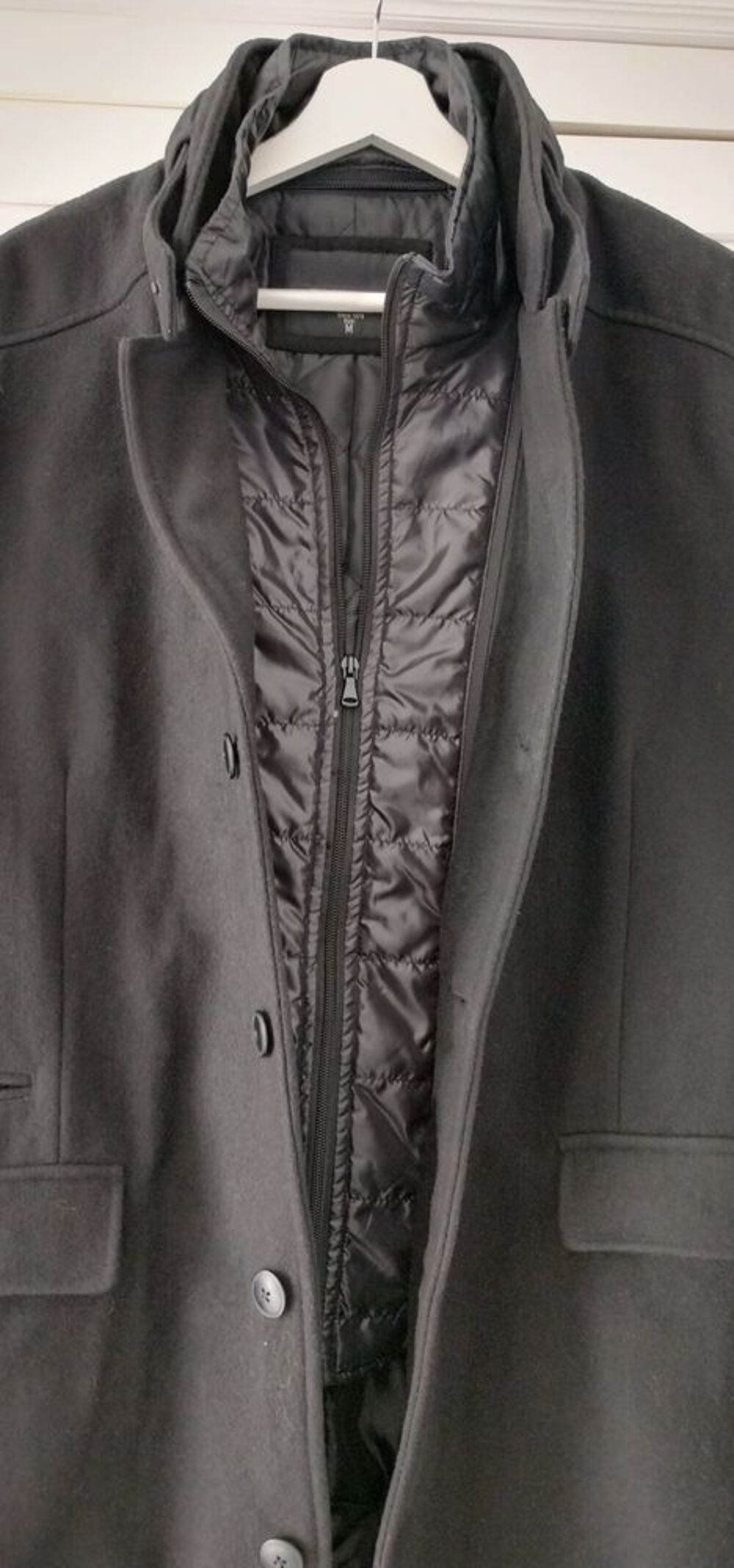 Manteau Homme Ajust&eacute; en Laine M&eacute;lang&eacute;e en Fibres Durables Vêtements