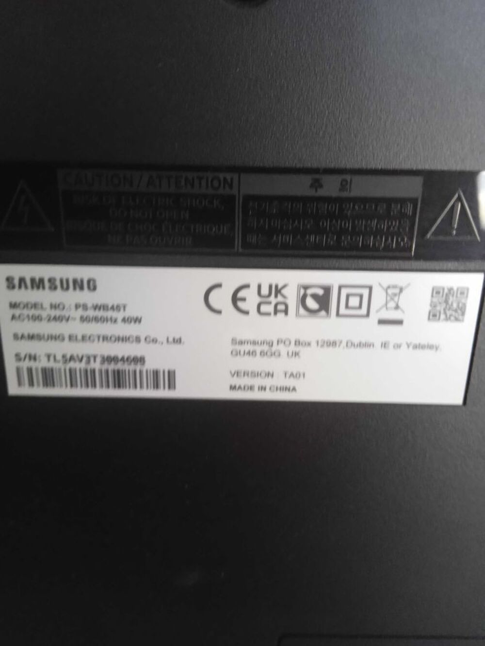 barre de son + caisson Audio et hifi