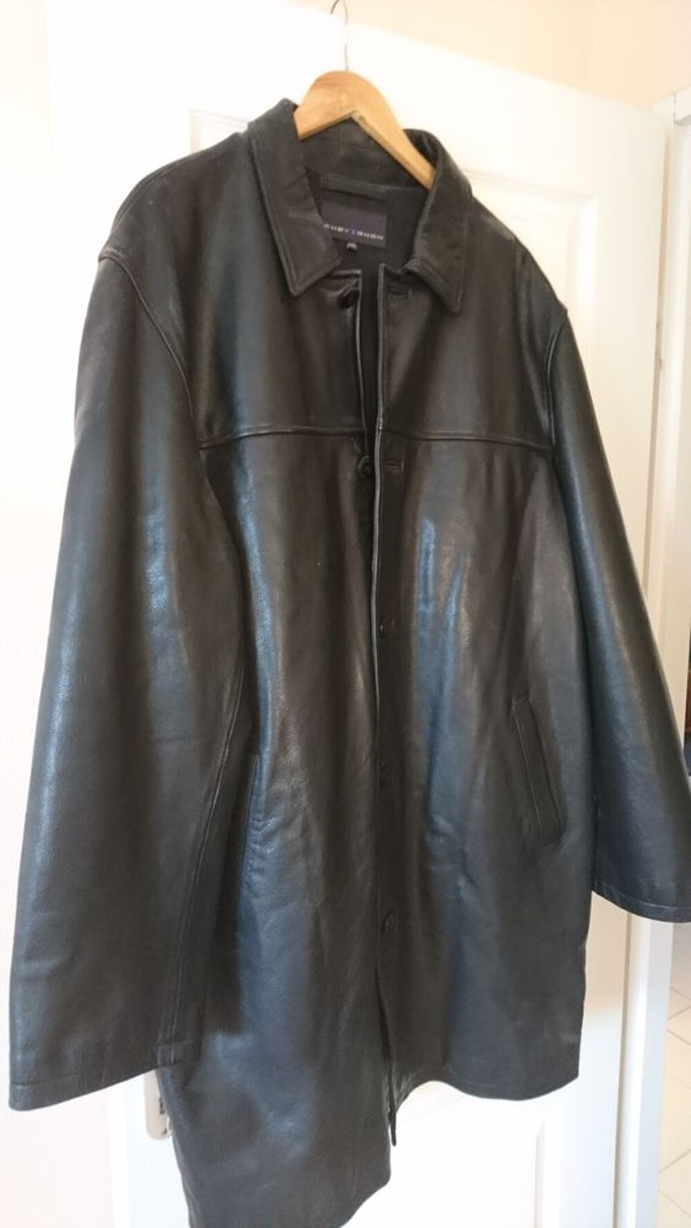 Veste cuir noir pour homme taille XXL marque CHEVIGNON Vêtements