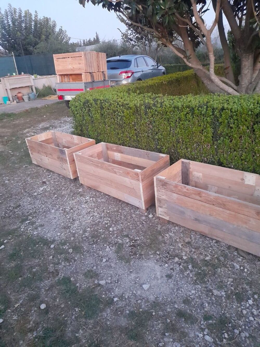 Caches clim en bois recycl&eacute; Jardin
