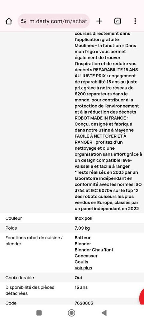 Companion XL de chez MOULINEX 280 Le Trvoux (29)