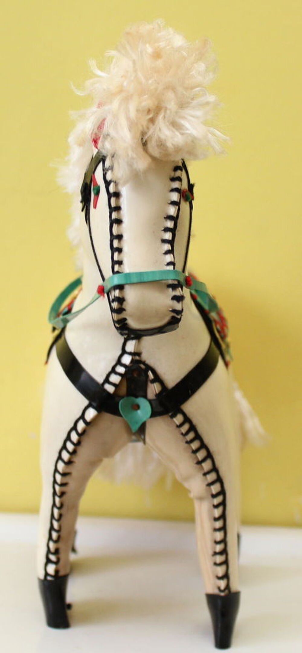Jouet ancien cheval de cirque en vinyle cousu main 1950 Jeux / jouets