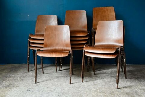 Grand lot de 20 chaises scandinave vintage bistrot 1300 Wintzenheim (68)