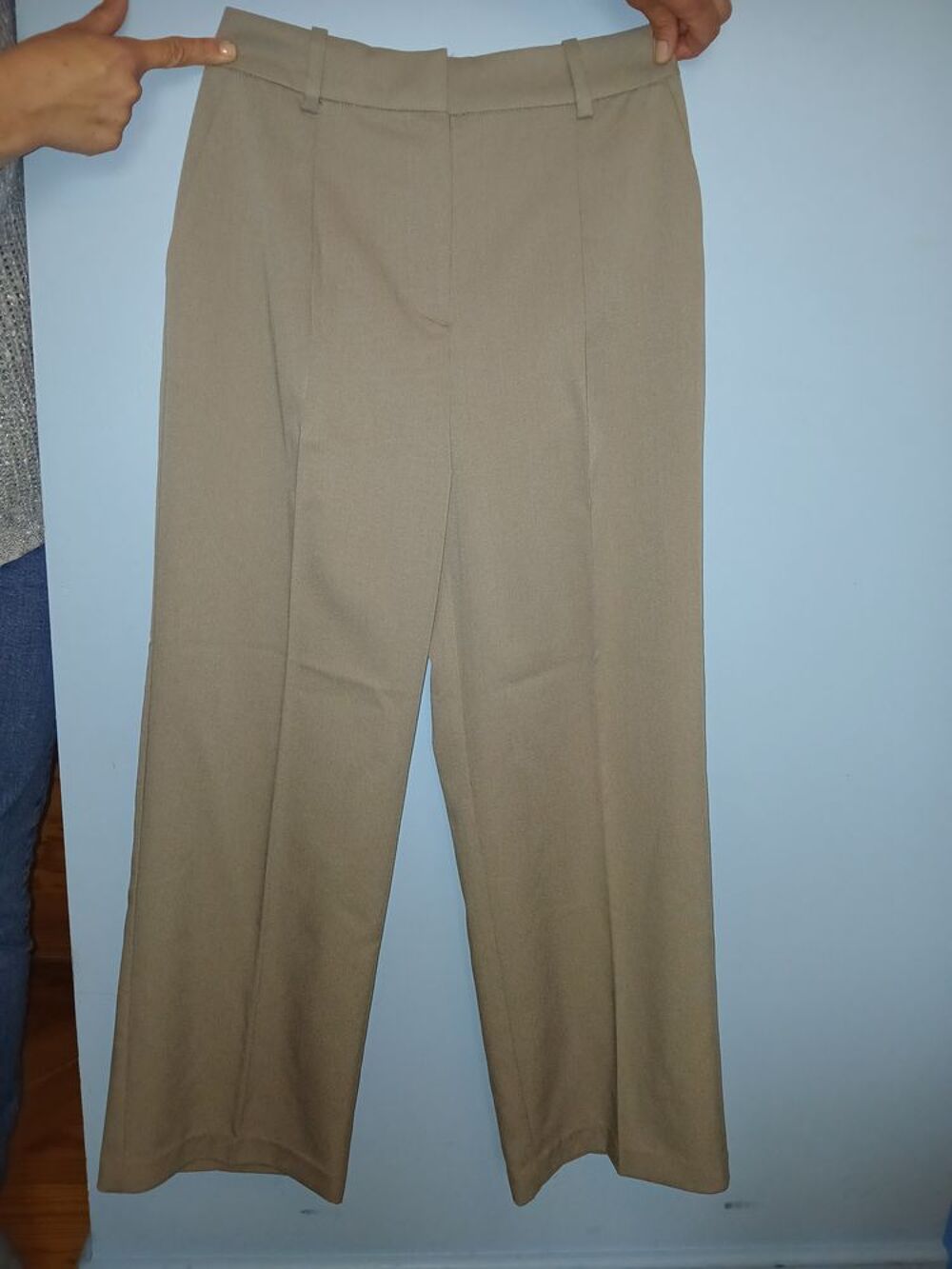 Ensemble kiabi tailleur veste +pantalon T36 vert uni femme Vêtements