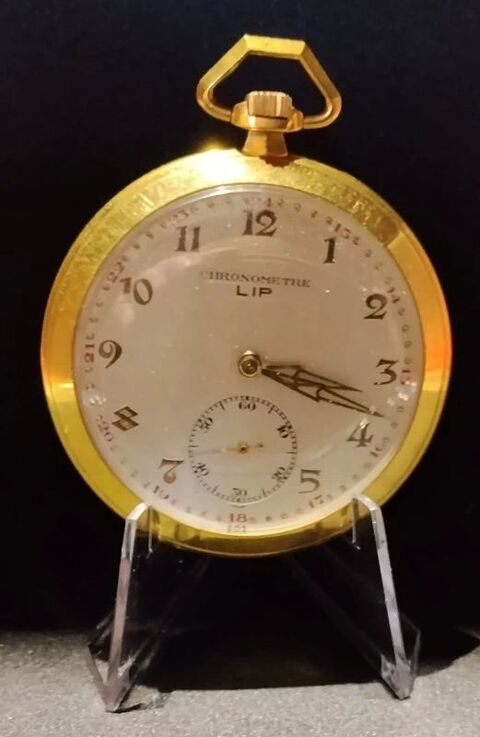 Montre Gousset LIP num�rot�e en plaqu� or galvanique 550 Saint-Pierre-la-Noaille (42)