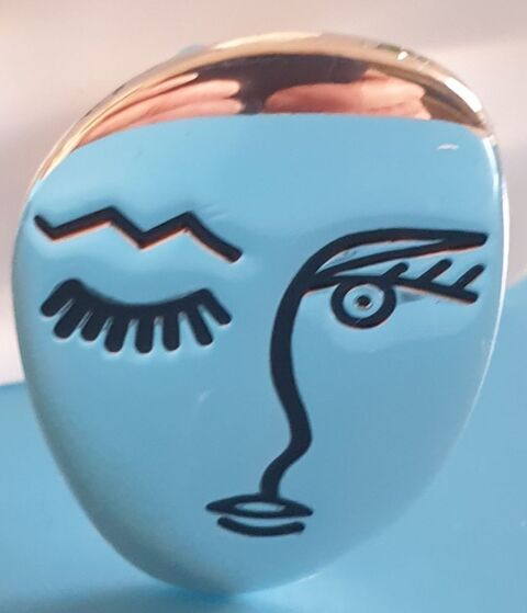 Bague Promod m�ta argent� visage stylise 5 Martigues (13)