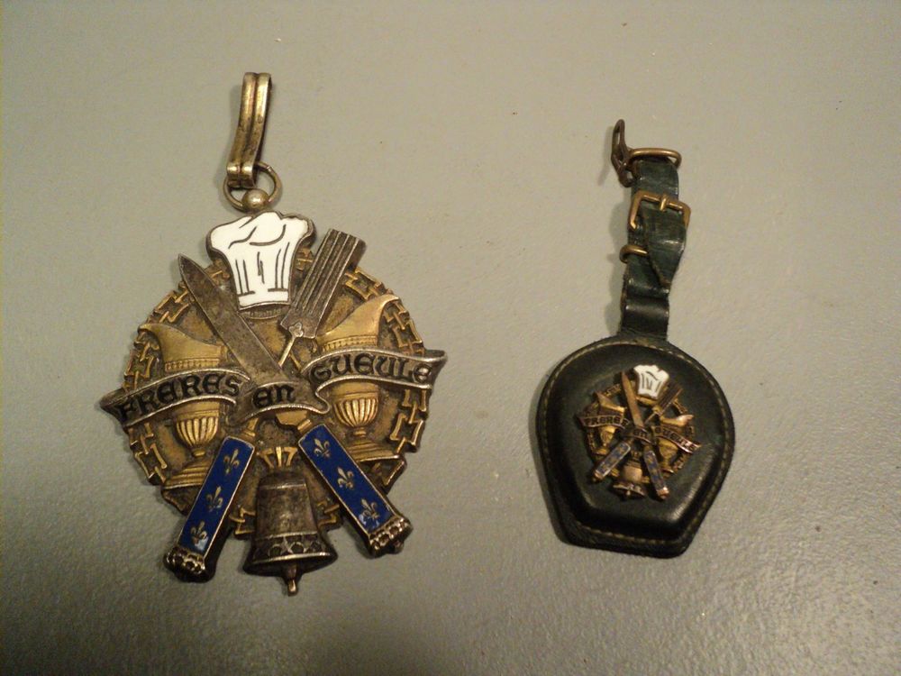 M&eacute;daille Confr&eacute;rie des Ma&icirc;tres de la Table Fr&egrave;res en Gueule. 