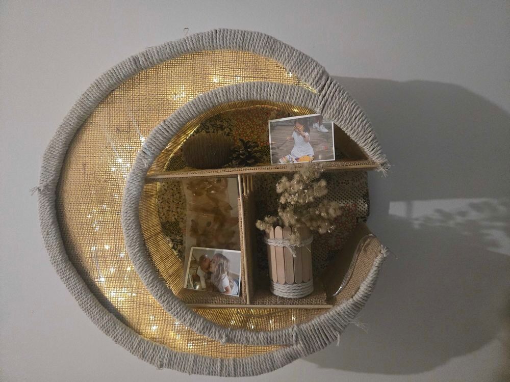 Petite &eacute;tag&egrave;re lumineuse artisanale Décoration