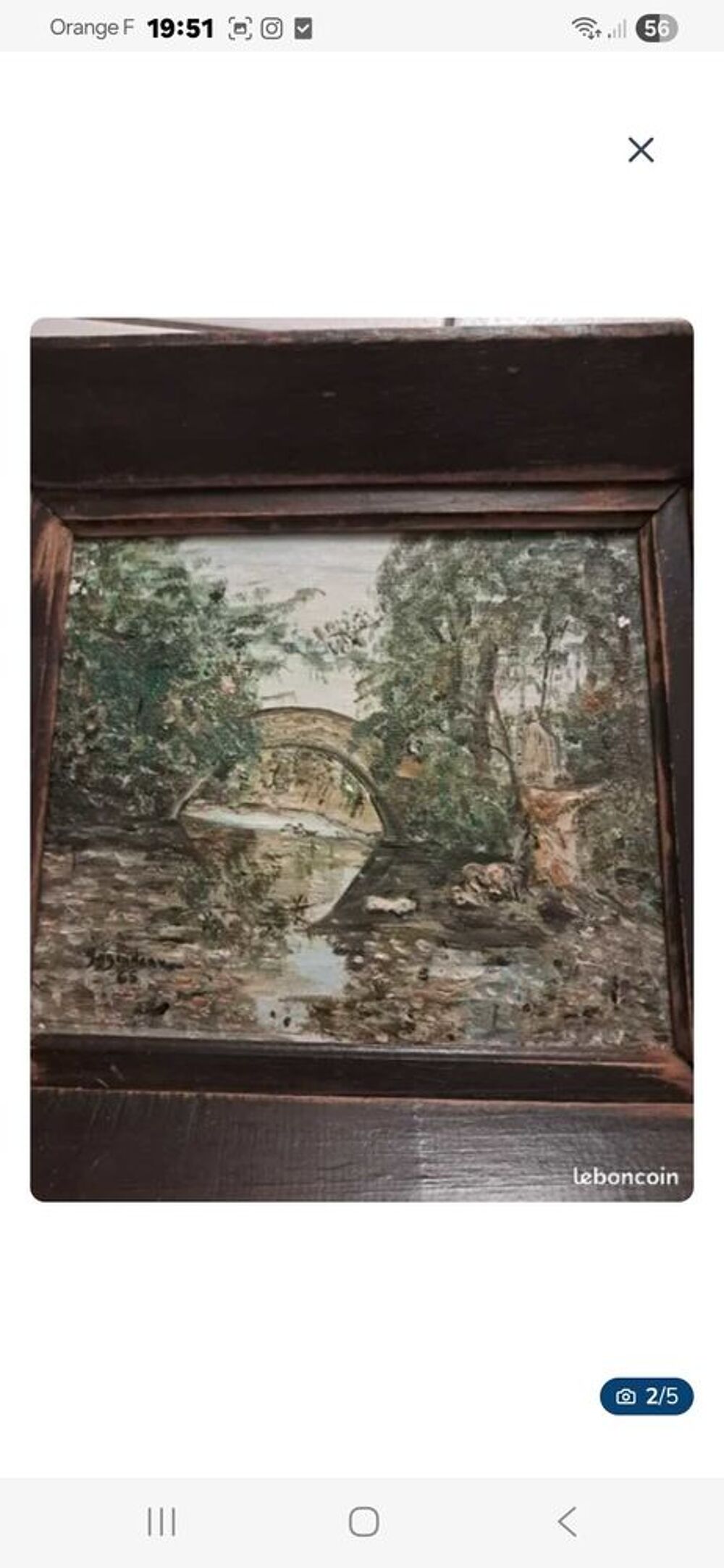 tableau avec cadre (sous-bois) Décoration