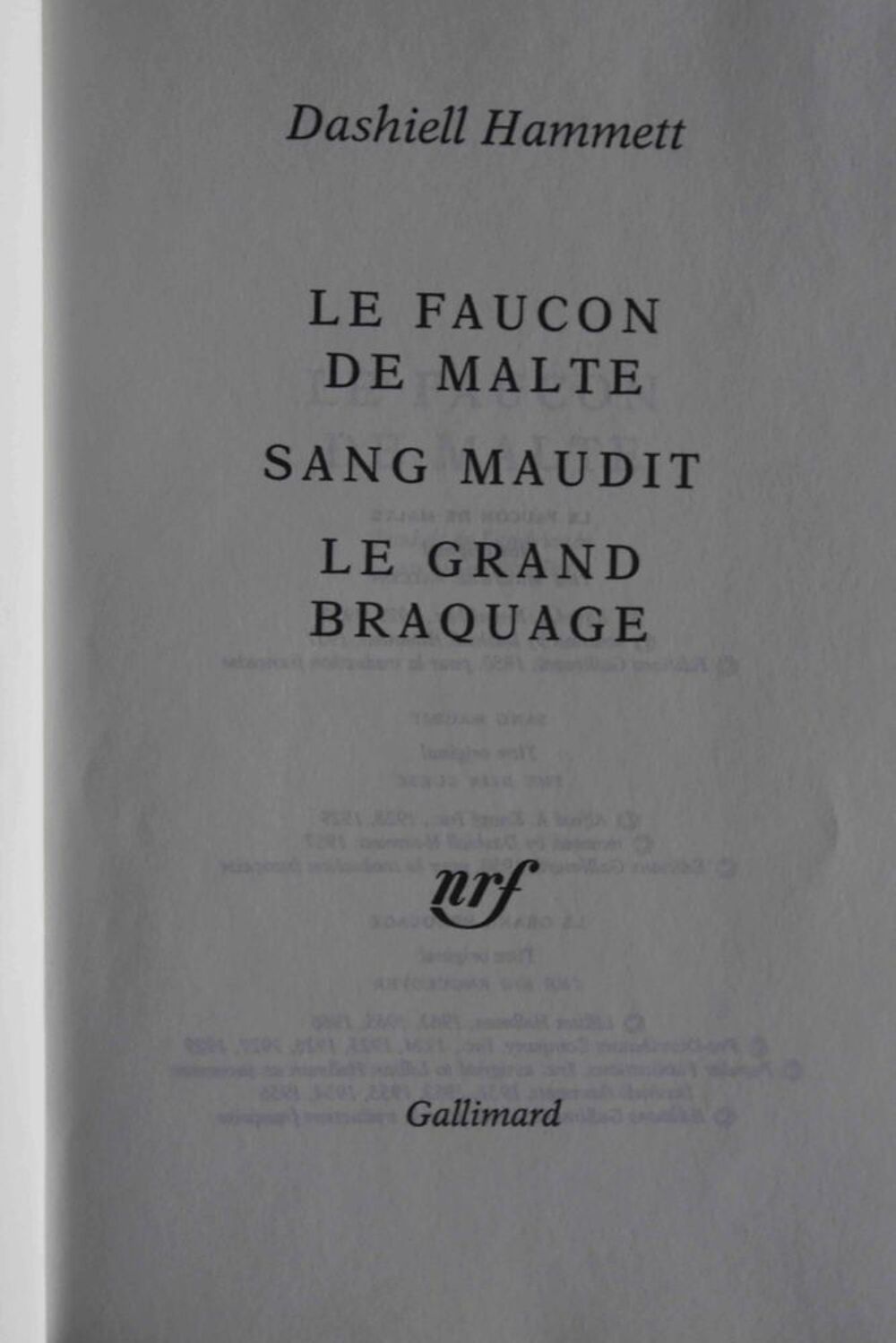 le faucon de Malte ; sang maudit ; grand braquage Livres et BD