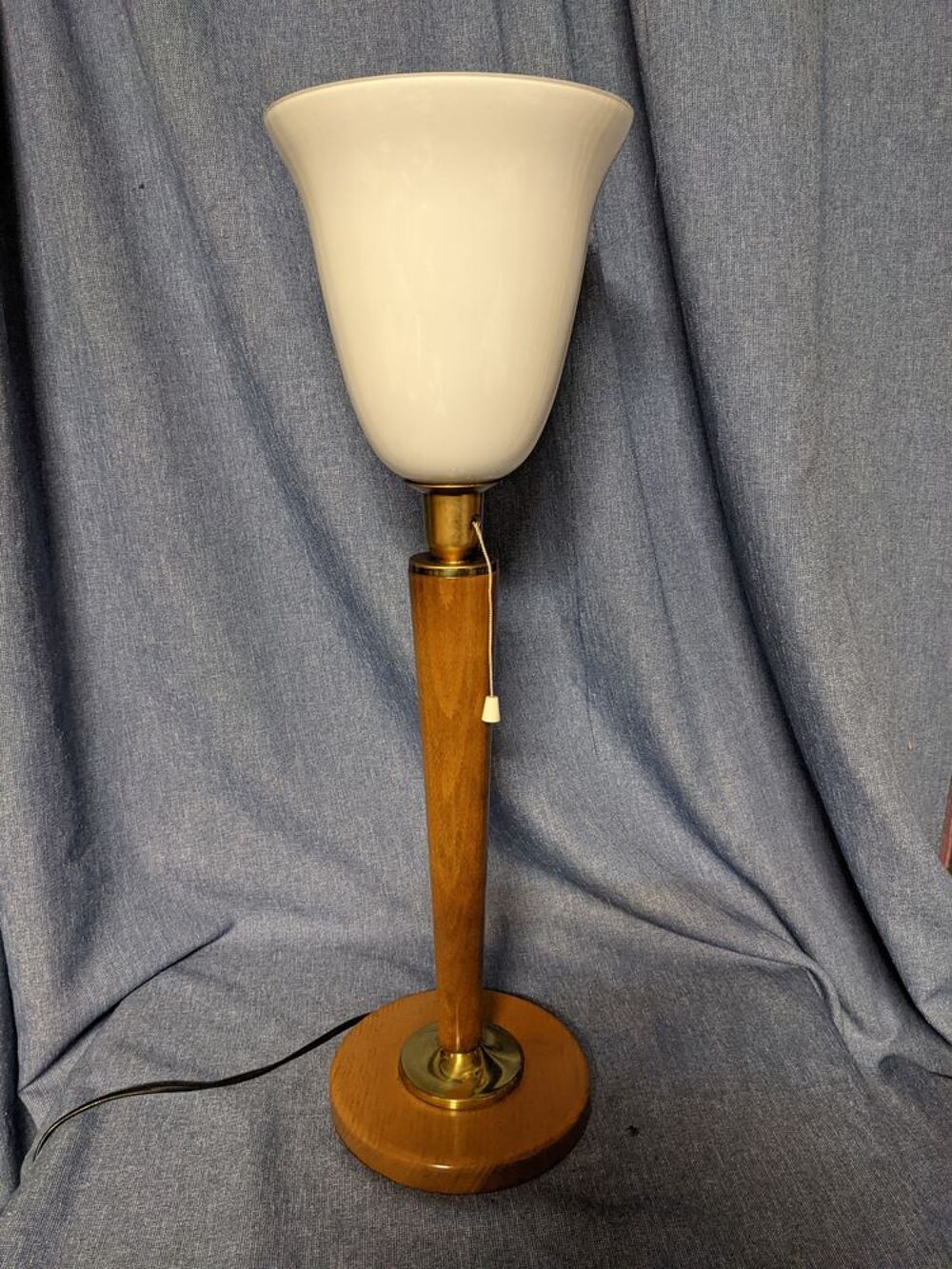 LAMPE STYLE MAZDA art d&eacute;co vintage avec inter a tirette et o Décoration