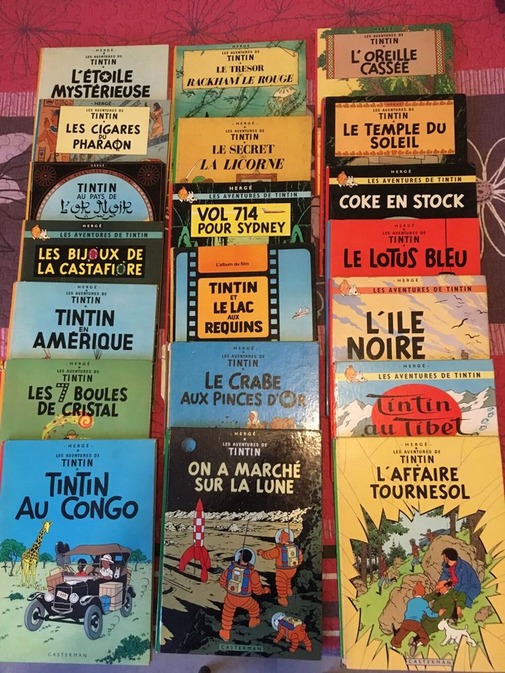 20 ALBUMS DES AVENTURES DE TINTIN Livres et BD