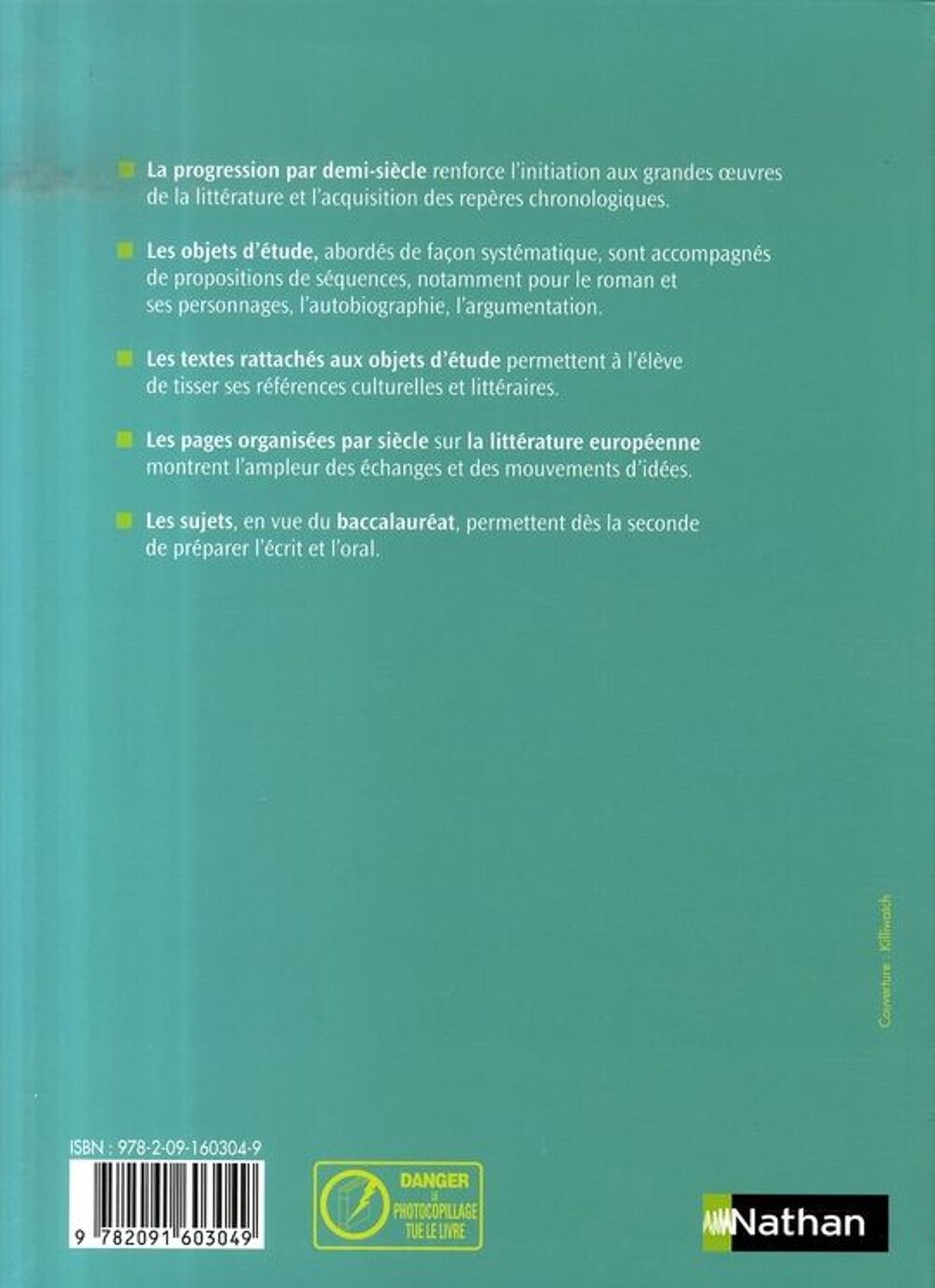 Litt&eacute;rature, fran&ccedil;ais ; classes des lyc&eacute;es Livres et BD