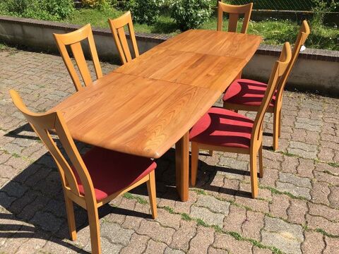 Trs belle salle  manger contemporaine en bois massif 390 Saint-Marcel (27)