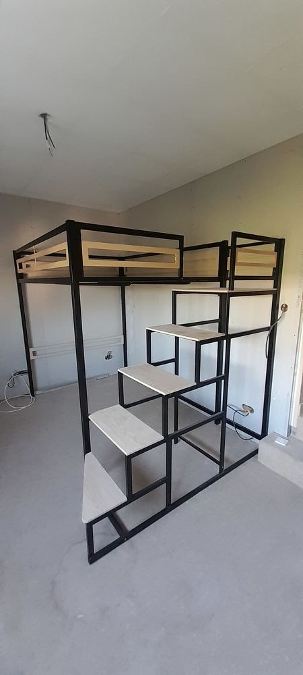 Lit mezzanine moderne 2 places Meubles