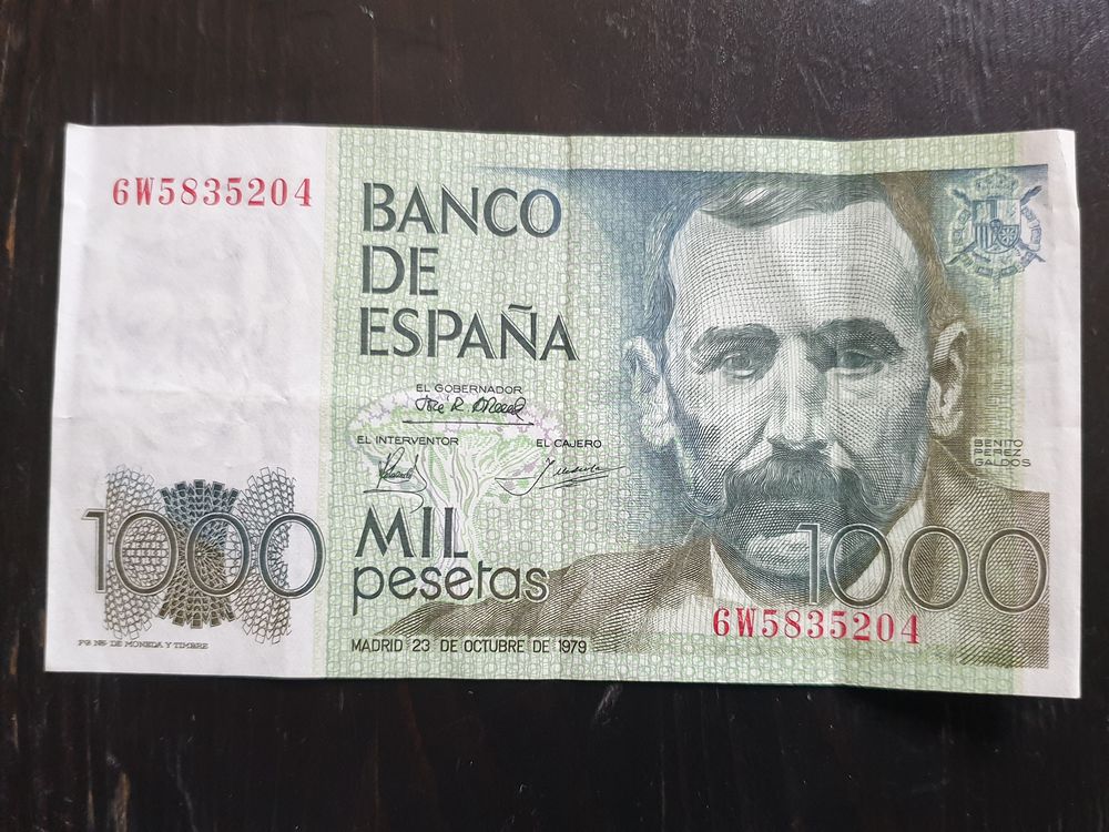 Billet 1000 pesetas 1979 type Galdos 