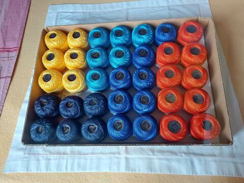 Pelotes 50g de coton perl� DMC N�5 / 5 couleurs diff�rentes Saint-Mand� (94)