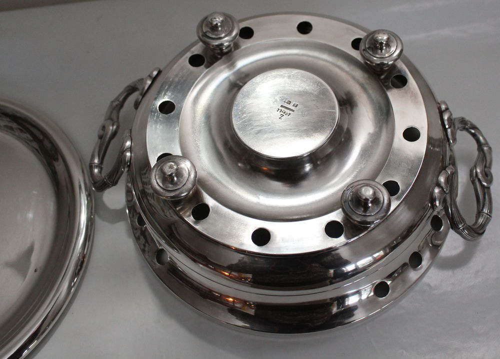 Chauffe Plat ancien m&eacute;tal argent&eacute; CHRISTOFLE Cuisine