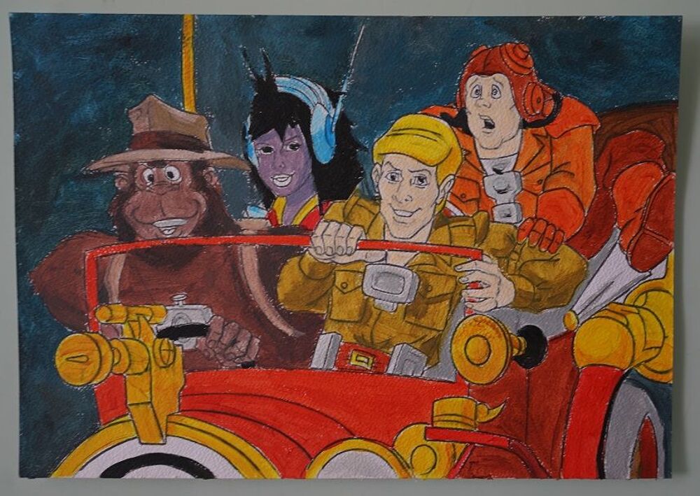 peinture - ghostbuster - sos fantome - 3 - sur papier aquare Décoration