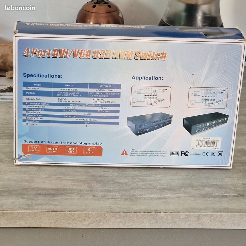- kvm 4 ports Electroménager