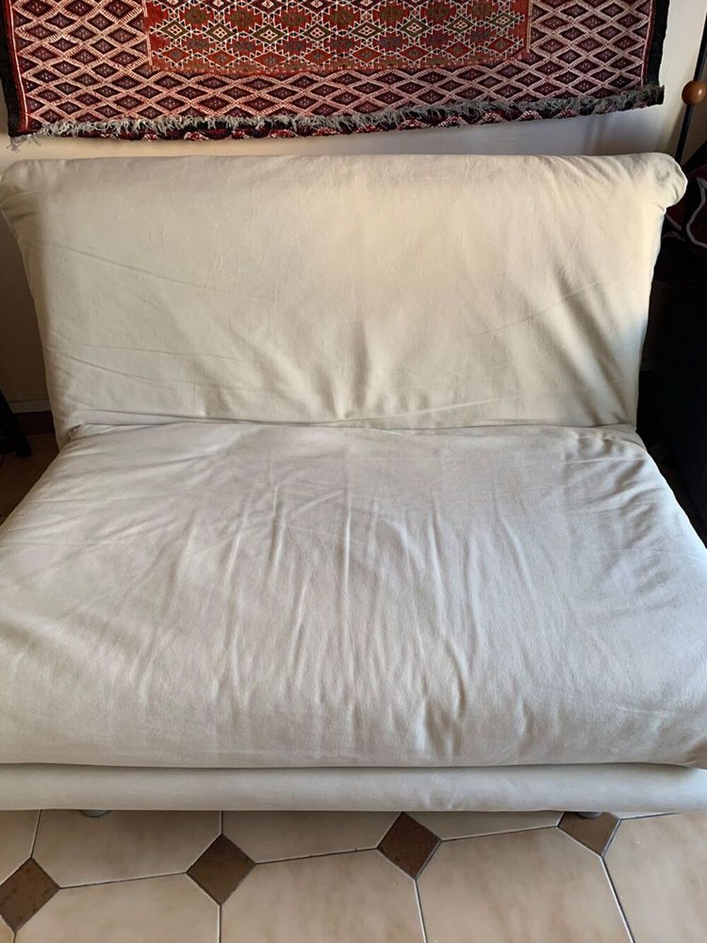 Canap&eacute; convertible CINNA en tissu clair deux places Meubles