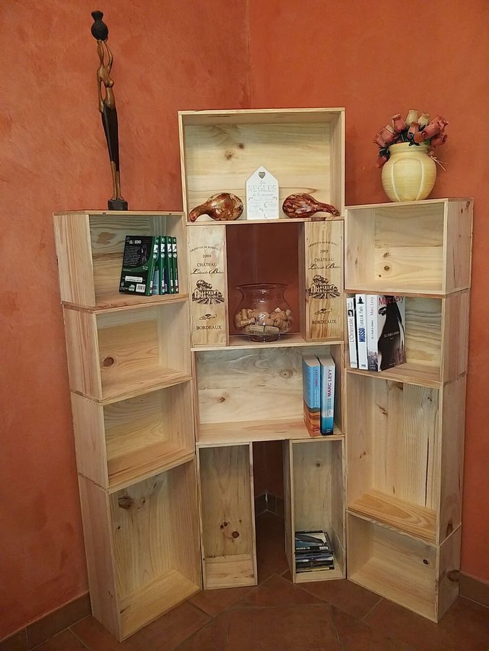 DIY &Eacute;tag&egrave;re maison en caisses bois Meubles