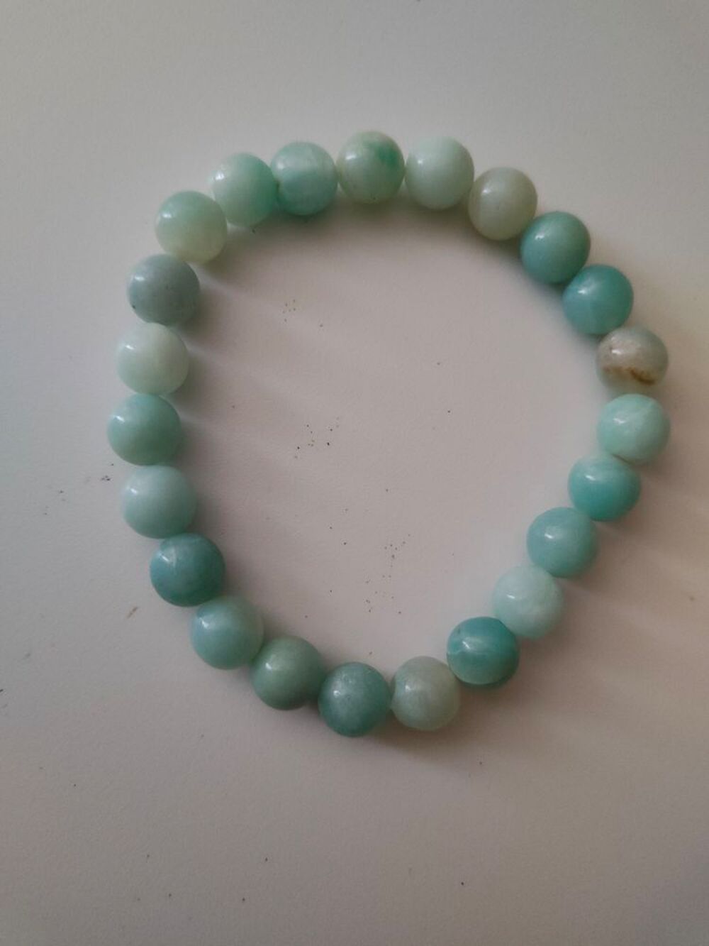Bracelet en pierres bleues v&eacute;ritables (en amazonite) Bijoux et montres