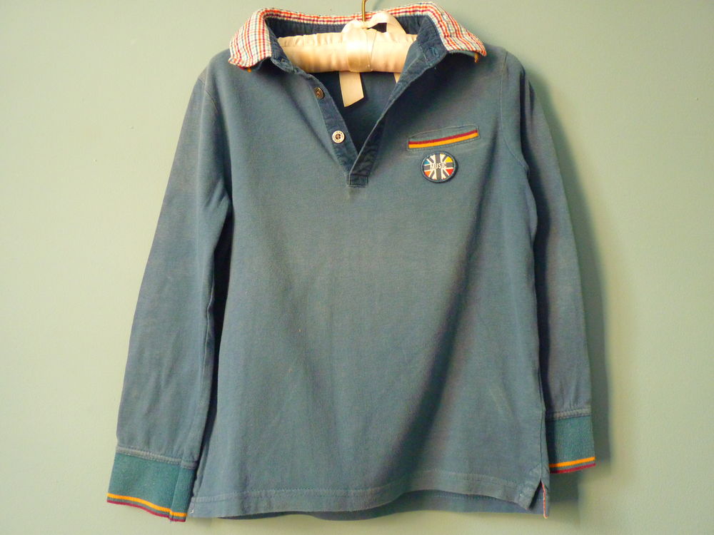 pull polo okaidi bleu 6 ans gar&ccedil;on tbe Vtements enfants