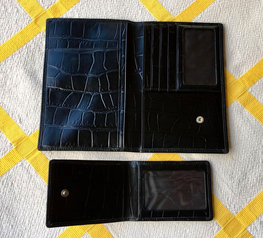 Porte-cartes, Porte-monnaie, Neuf, en cuir v&eacute;ritable Maroquinerie