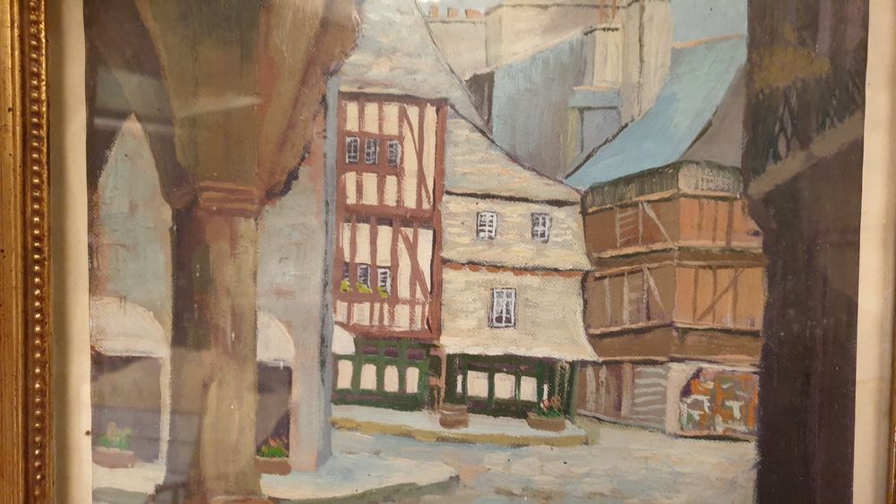 Peinture aquarelle Le vieux Dinan 