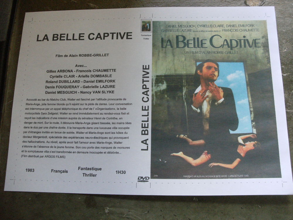 Film : &quot; La belle captive &quot; DVD et blu-ray