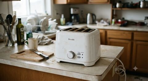 Grille-pain Breville blanc 4 fentes 541 Crosses (18)