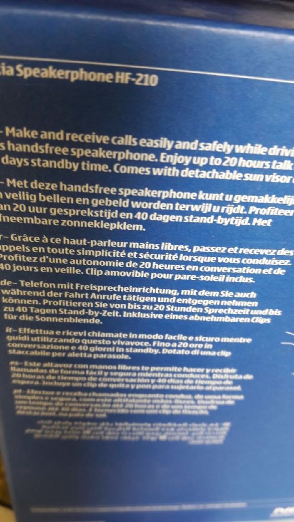 Haut parleur et kit mains libres Nokia HF-210 Téléphones et tablettes