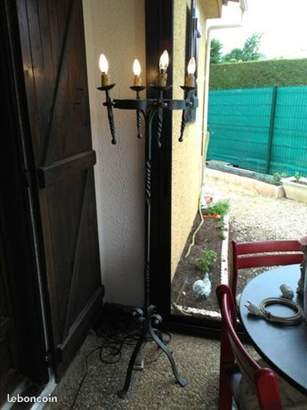 LAMPADAIRE FER FORGE Décoration