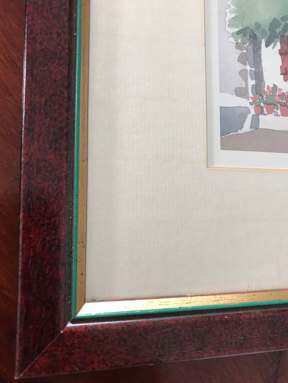 
Cadre repr&eacute;sentation maisons basques 
Bon &eacute;tat Décoration